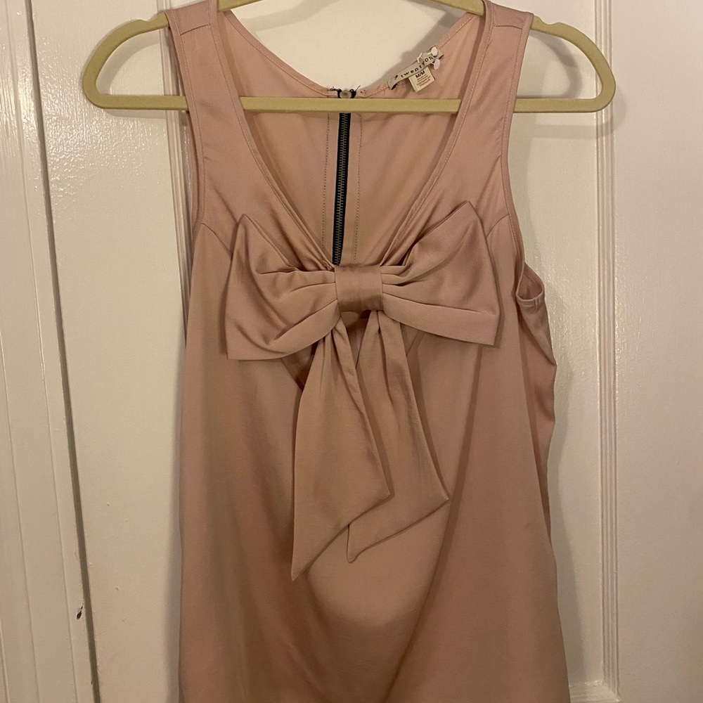 Forever 21 Bow Tank dusty rose color